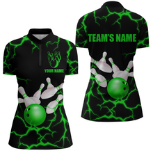 Load image into Gallery viewer, Personalized 3D Women's Bowling Team Jersey Bowling Shirt American Bowling Quarter-Zip Shirt QZT33