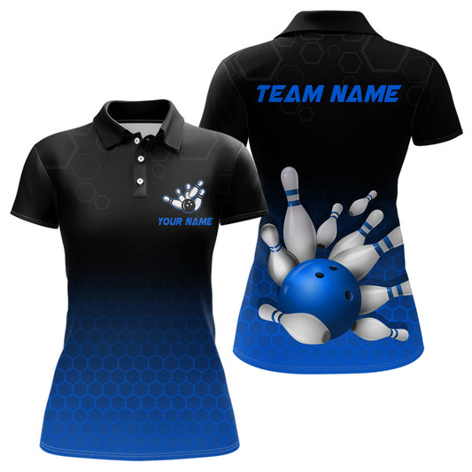 Personalized Blue Bowling Shirt for Men & Women Bowling Team Jersey Bowling Shirts Unisex BDT555
