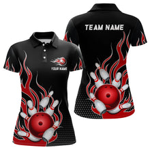 Load image into Gallery viewer, Red Flame Bowling Polo Shirts for Men And Women Custom Bowling Team Jerseys Unisex BDT477