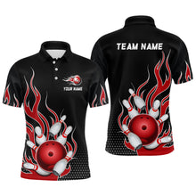 Load image into Gallery viewer, Red Flame Bowling Polo Shirts for Men And Women Custom Bowling Team Jerseys Unisex BDT477