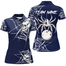 Load image into Gallery viewer, Halloween Bowling Shirts Custom Skull Spider Web Bowling Jersey for Men & Women BDT551
