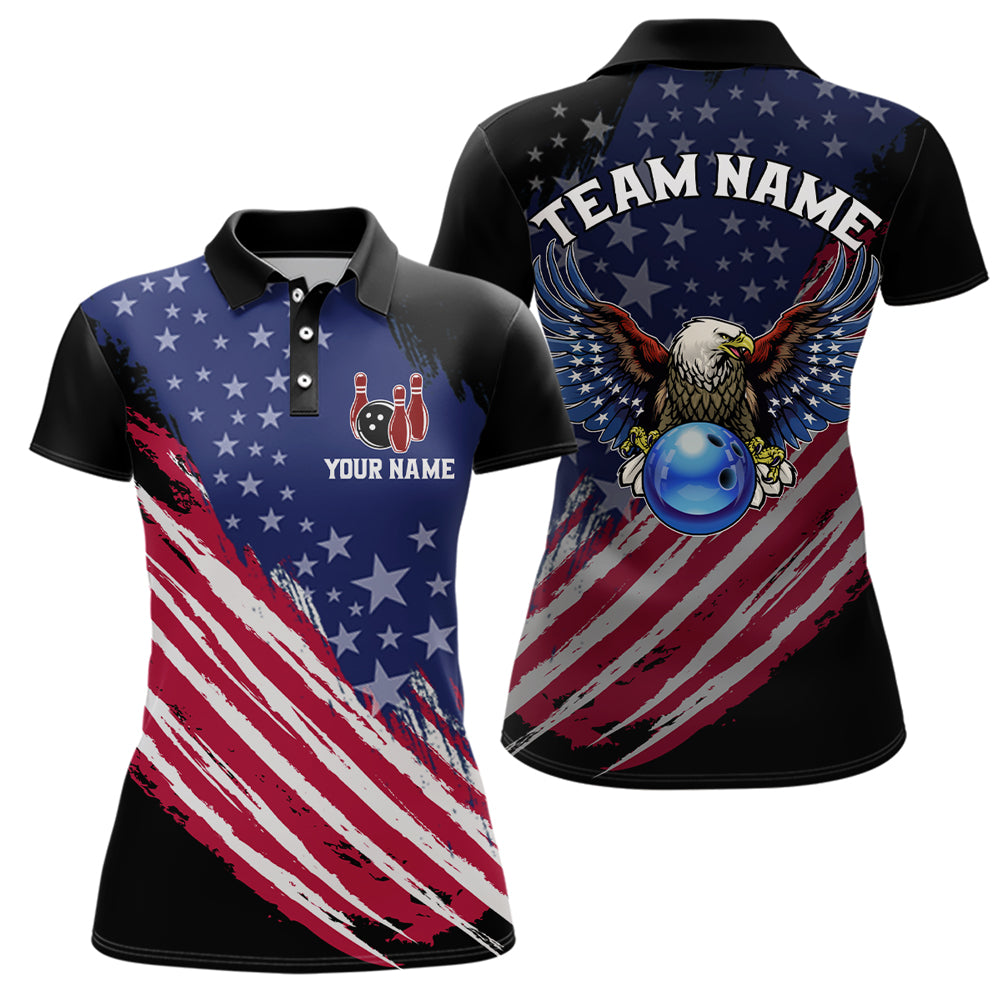 American Bowling Shirt Men & Women Eagle Bowling Jersey Custom Team Bowling Shirts Polo BDT587