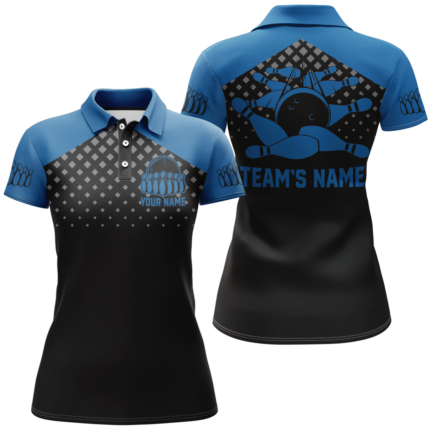 Custom Bowling Shirts With Name Bowling Team Jersey For Women Bowling Polo Shirt League BDT329