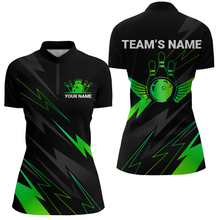 Load image into Gallery viewer, Custom Bowling Quarter-Zip Shirt Women Bowling Jersey Team League Bowling Shirts Couple BDT344