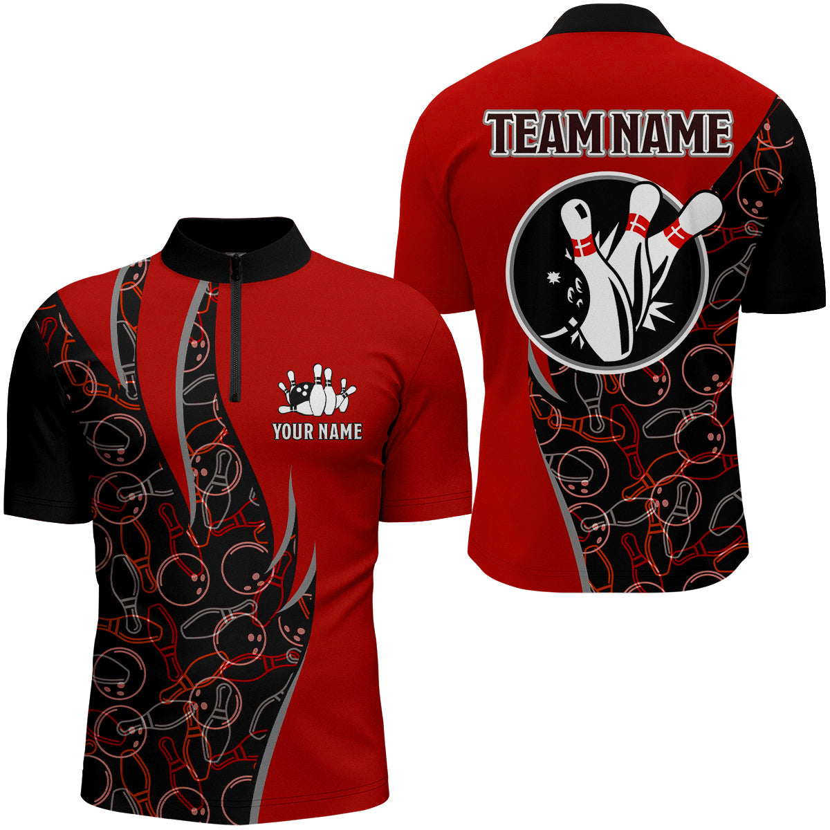 Personalized Bowling Shirts Men Bowling Team Jersey Custom Bowling Qua