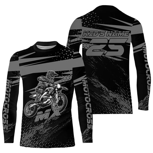 Grey Motocross Racing Jersey Upf30+ Dirt Bike Shirt Motorcycle Off-Road MX Jersey XM290