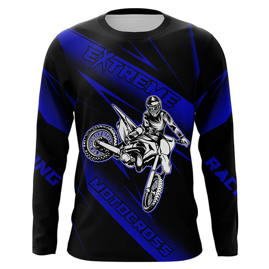 Motocross Racing Jersey Blue Upf30+ Dirt Bike Shirt Motorcycle Off-Road Jersey XM293