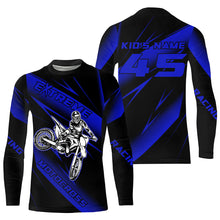 Load image into Gallery viewer, Motocross Racing Jersey Blue Upf30+ Dirt Bike Shirt Motorcycle Off-Road Jersey XM293