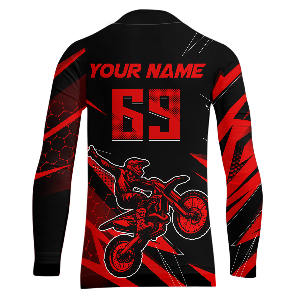 Motocross Jersey Kid Men Women Upf30+ Red Racing Dirt Bike Shirt Off-Road Motorcycle XM286