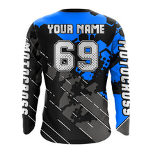 Load image into Gallery viewer, Motocross Racing Jersey Blue Upf30+ Motorcycle Dirt Bike Jersey Off-Road Shirt Men Kid Women XM298