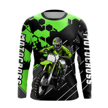 Load image into Gallery viewer, Motocross Racing Jersey Green Upf30+ Motorcycle Dirt Bike Jersey Off-Road Shirt Men Kid Women XM298