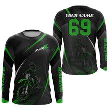 Load image into Gallery viewer, Motocross Racing Jersey Green Dirt Bike Shirt Off-road Riding Jersey Kid Men Women XM306