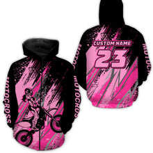 Load image into Gallery viewer, Pink Motocross Hoodie Jersey For Biker Men Women Dirt Bike Motorcycle Hoodie MH122