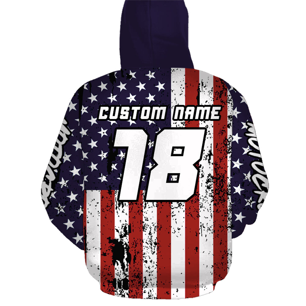Patriotic Motocross Racing Hoodie Jersey for Men Women Dirt Bike Motorcycle Hoodie MH31