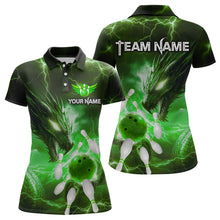 Load image into Gallery viewer, Custom Dragon Bowling Shirt Green Thunder Bowling Jersey for Men Women Team MBL82