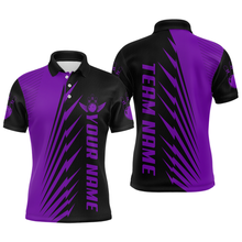 Load image into Gallery viewer, Custom Purple Bowling Shirts for Men Women Team Bowling Polo & 1/4 Zip Shirt MBL48