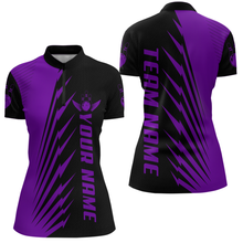 Load image into Gallery viewer, Custom Purple Bowling Shirts for Men Women Team Bowling Polo & 1/4 Zip Shirt MBL48