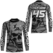 Load image into Gallery viewer, Motocross Racing Jersey Grey Upf30+ Dirt Bike Shirt MX Off-Road Motorcycle Shirt XM291