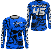 Load image into Gallery viewer, Motocross Racing Jersey Blue Upf30+ Dirt Bike Shirt MX Off-Road Motorcycle Shirt XM291