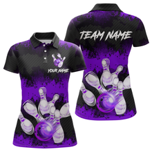 Load image into Gallery viewer, Customize Purple Bowling Shirts for Men Women Team Bowling Polo & 1/4 Zip Shirts MBL81