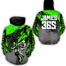 Load image into Gallery viewer, Green Motocross Racing Hoodie Jersey For Men Women Dirt Bike Off-road Hoodie MH111