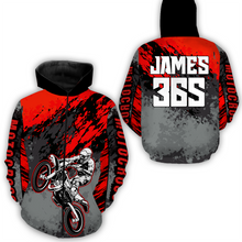 Load image into Gallery viewer, Red Motocross Racing Hoodie Jersey For Men Women Dirt Bike Off-road Hoodie MH111