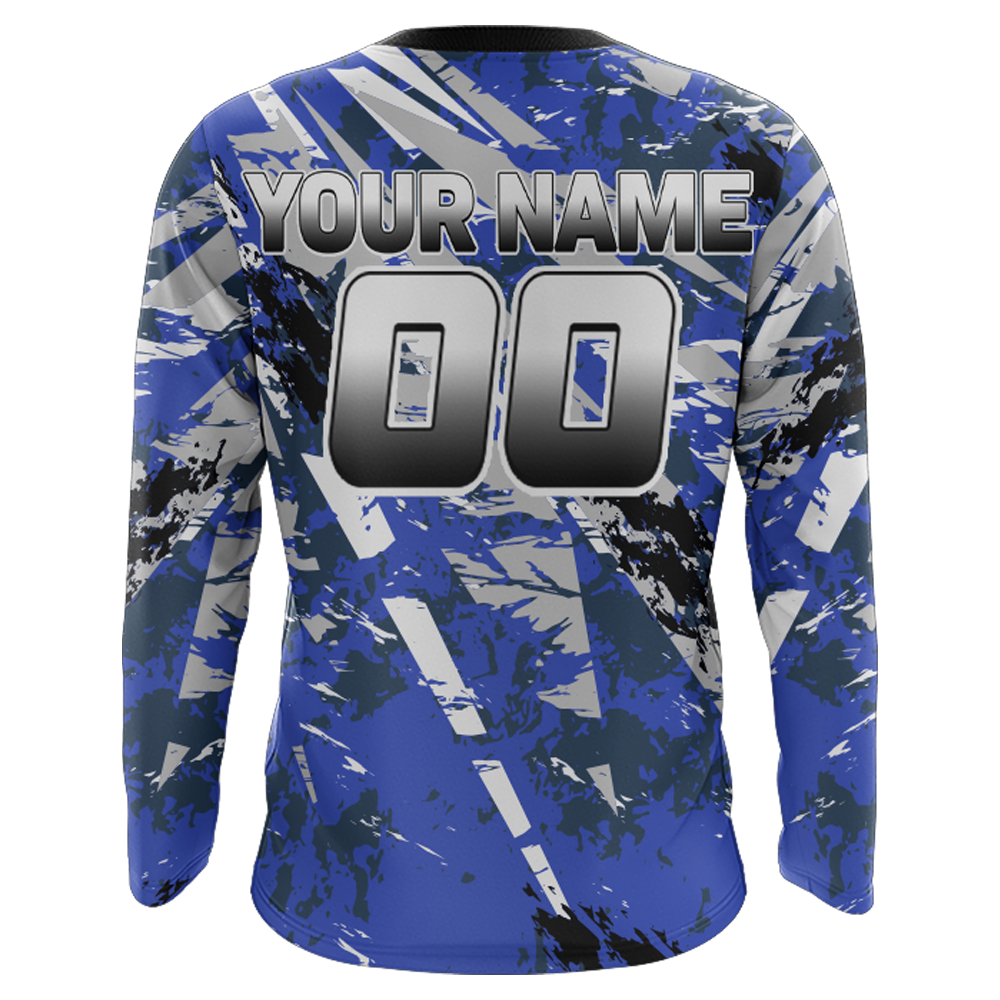 Blue ATV Motocross Racing Jersey Upf30+ ATV Quad Bike Shirt Kid Men AT Quad Jersey Mx28