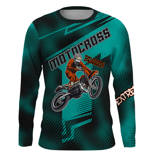 Custom Dirt Bike Jersey UPF30+ Men Kid Women Motocross Shirt Off-Road MX Racing Jersey XM21