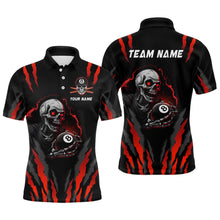 Load image into Gallery viewer, Personalized Skull Billiard Team Jerseys Billiard Shirts for Men Polo & 1/4 Zip Shirts NNT43