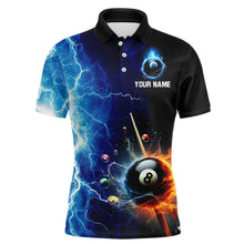 Load image into Gallery viewer, Custom Skull Thunder Billiard Shirts for Men Billiard Team Jerseys Polo & 1/4 Zip Shirts NNT44