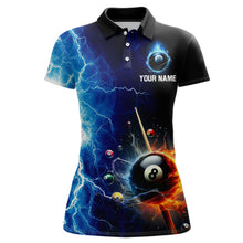 Load image into Gallery viewer, Custom Skull Thunder Billiard Shirts for Women Billiard Team Jerseys Polo & 1/4 Zip Shirts NNT44