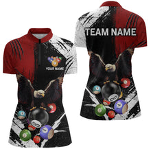 Load image into Gallery viewer, Eagle Custom Red Billiard Team Shirts For Women Bowling League Polo & 1/4 Zip Shirt NNT20