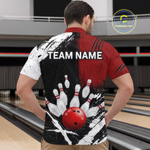 Load image into Gallery viewer, Custom Red Bowling Shirts for Men Polo & Quarter-Zip Bowling Team Bowling League HNT83
