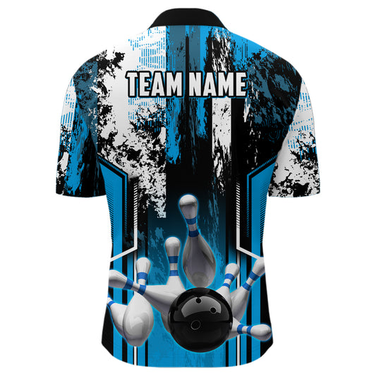 Custom Bowling Jersey For Men Bowling Shirt Team Bowling Quarter-Zip Shirt CP09