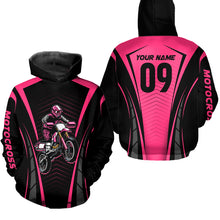 Load image into Gallery viewer, Custom Motocross Jersey Pink UPF30+ Dirt Bike Shirt MX Racing Racewear Adult&Kid| CTP50