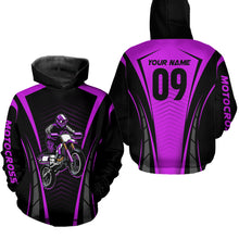Load image into Gallery viewer, Custom Motocross Jersey Purple UPF30+ Dirt Bike Shirt MX Racing Racewear Adult&Kid| CTP50