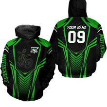 Load image into Gallery viewer, Adult&Kid Custom Motocross Jersey Green UPF30+ MX Racing Biker Off-road Dirt Bike Racewear| CTP49