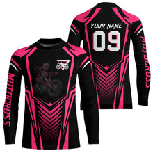 Load image into Gallery viewer, Adult&Kid Custom Motocross Jersey Pink UPF30+ MX Racing Biker Off-road Dirt Bike Racewear| CTP49