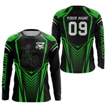 Load image into Gallery viewer, Adult&Kid Custom Motocross Jersey Green UPF30+ MX Racing Biker Off-road Dirt Bike Racewear| CTP49