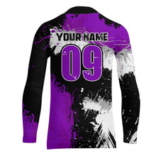 Load image into Gallery viewer, Adult&Kid Purple Custom Motocross Jersey UPF30+ MX Racing Dirt Bike Racewear| CTP34