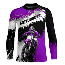 Load image into Gallery viewer, Adult&Kid Purple Custom Motocross Jersey UPF30+ MX Racing Dirt Bike Racewear| CTP34