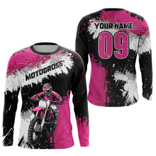 Load image into Gallery viewer, Adult&Kid Pink Custom Motocross Jersey UPF30+ MX Racing Dirt Bike Racewear| CTP34