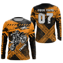 Load image into Gallery viewer, Adult&Kid Custom Orange Motocross Jersey for Men Women Upf30+ Extreme Dirt Bike Shirt| CTP75