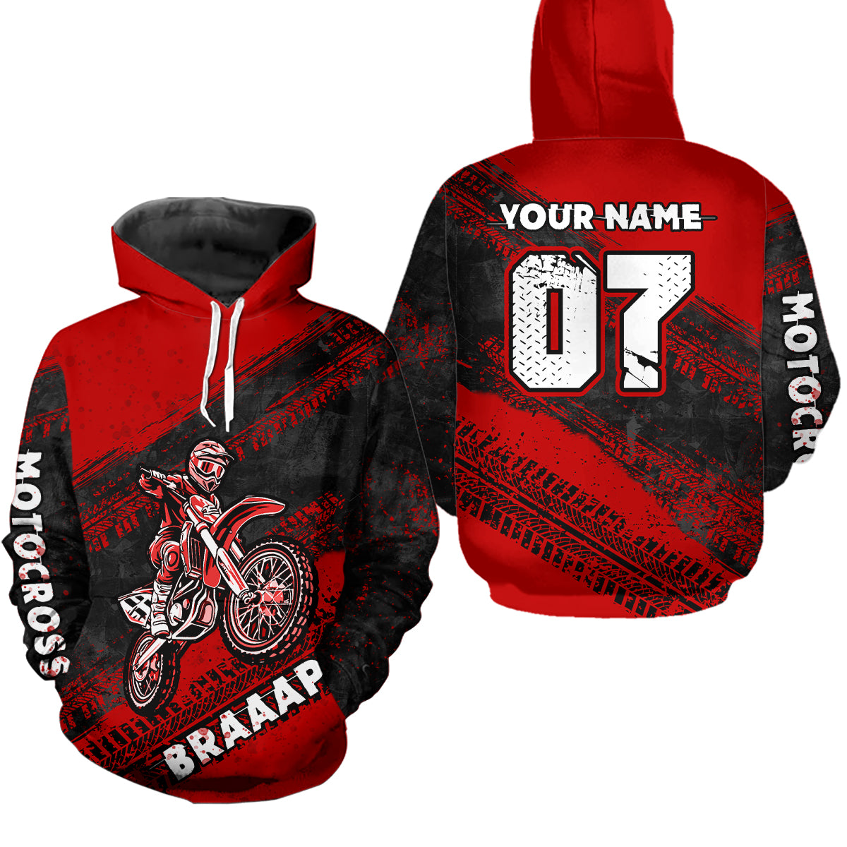 Custom Motocross Jersey Red Mens Women Upf30+ Dirt Bike Jersey Racing Shirt| CTP09