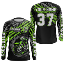 Load image into Gallery viewer, Adult&Kid Custom Dirt Bike Jersey Motocross Jersey Upf30+ Mens Women Motocross Shirt| CTP57