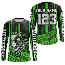 Load image into Gallery viewer, Green Motocross Jersey Upf30+ Custom Dirt Bike Jersey Mens Women Off-Road Jersey Adult&Kid| CTP60