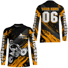 Load image into Gallery viewer, Orange Motocross Jersey Upf30+ Custom Dirt Bike Jersey Mens Women Off-Road Jersey Adult&Kid| CTP48