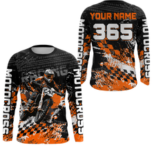 Load image into Gallery viewer, Orange Dirt Bike Jersey Motocross Jersey Upf30+ Custom Mens Women Off-Road Jersey| CTP44