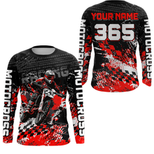 Load image into Gallery viewer, Red Dirt Bike Jersey Motocross Jersey Upf30+ Custom Mens Women Off-Road Jersey| CTP44