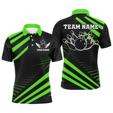 Load image into Gallery viewer, Green Bowling Jersey Men And Women Custom Bowling Team Shirts Unisex Bowling Polo Quarter-zip CP26